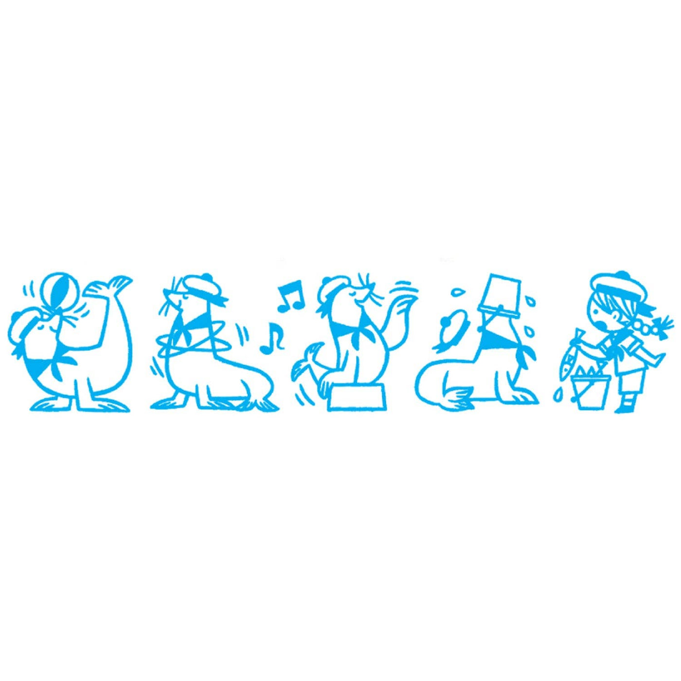 Plus Mini Deco Stamp Roller, Sea Lions