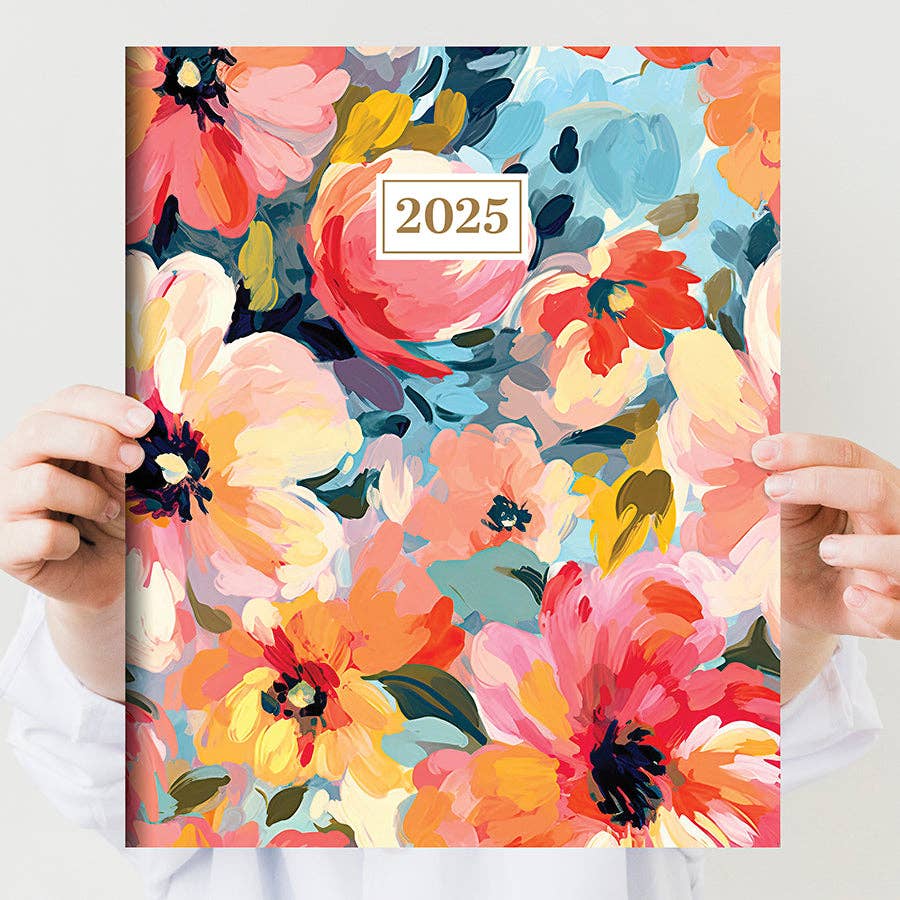 2025 Impressed Flowers Large Monthly Planner