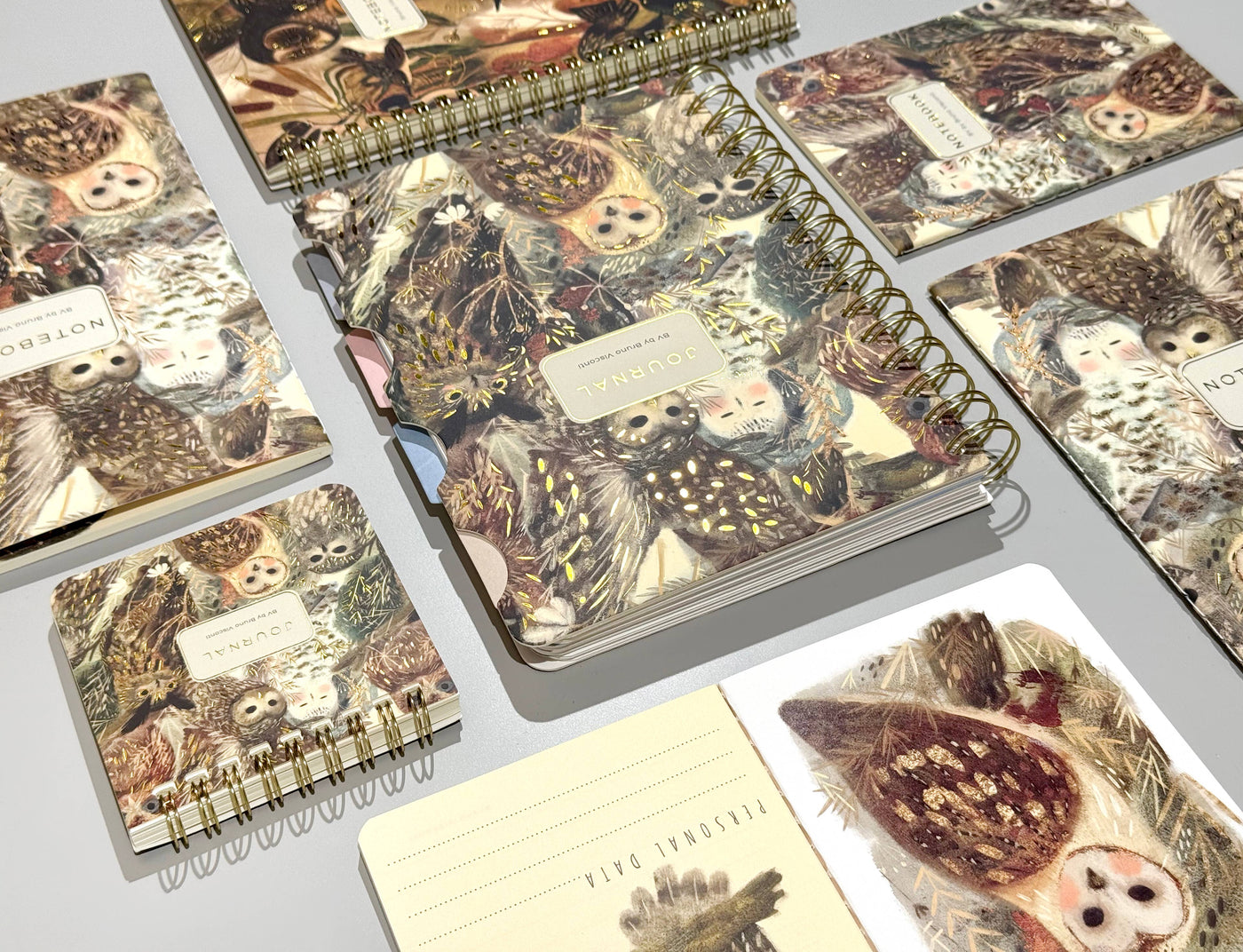 Lined Pocket Art Journal, Owls