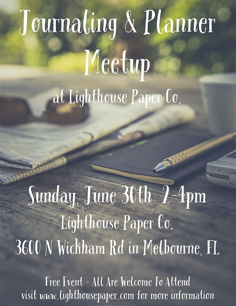 Sun. June 30th, 2 PM  Journal & Planner Meetup