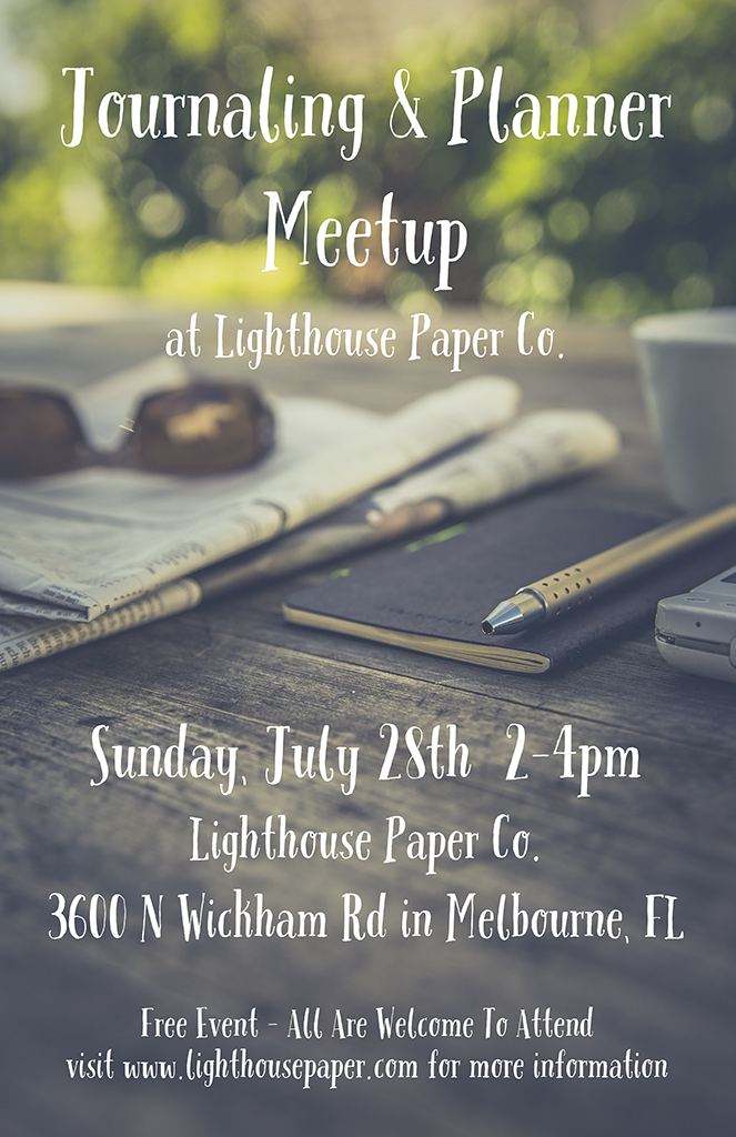 Sunday July 28th at 2 PM | Journal & Planner Meetup