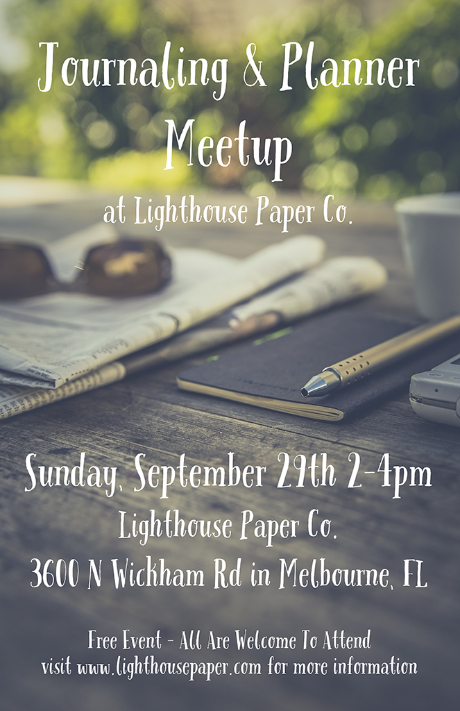 Sunday September 29th at 2 PM | Journal & Planner Meetup