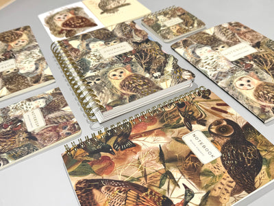 Lined Pocket Art Journal, Owls