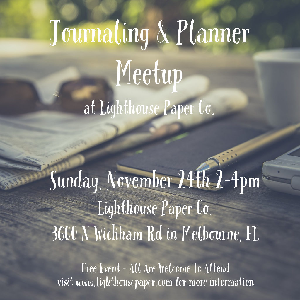 Sunday November 24th at 2 PM | Journal & Planner Meetup