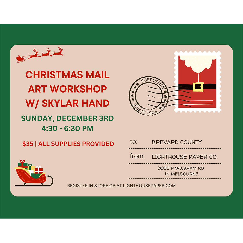 12/3/2023 - Christmas Mail Art Workshop with Skylar Hand