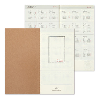 Traveler's Notebook 2024 Monthly Diary Refill, Regular Size