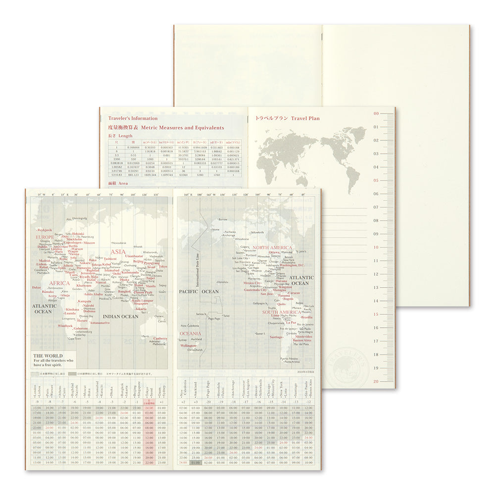 Traveler's Notebook 2024 Monthly Diary Refill, Regular Size