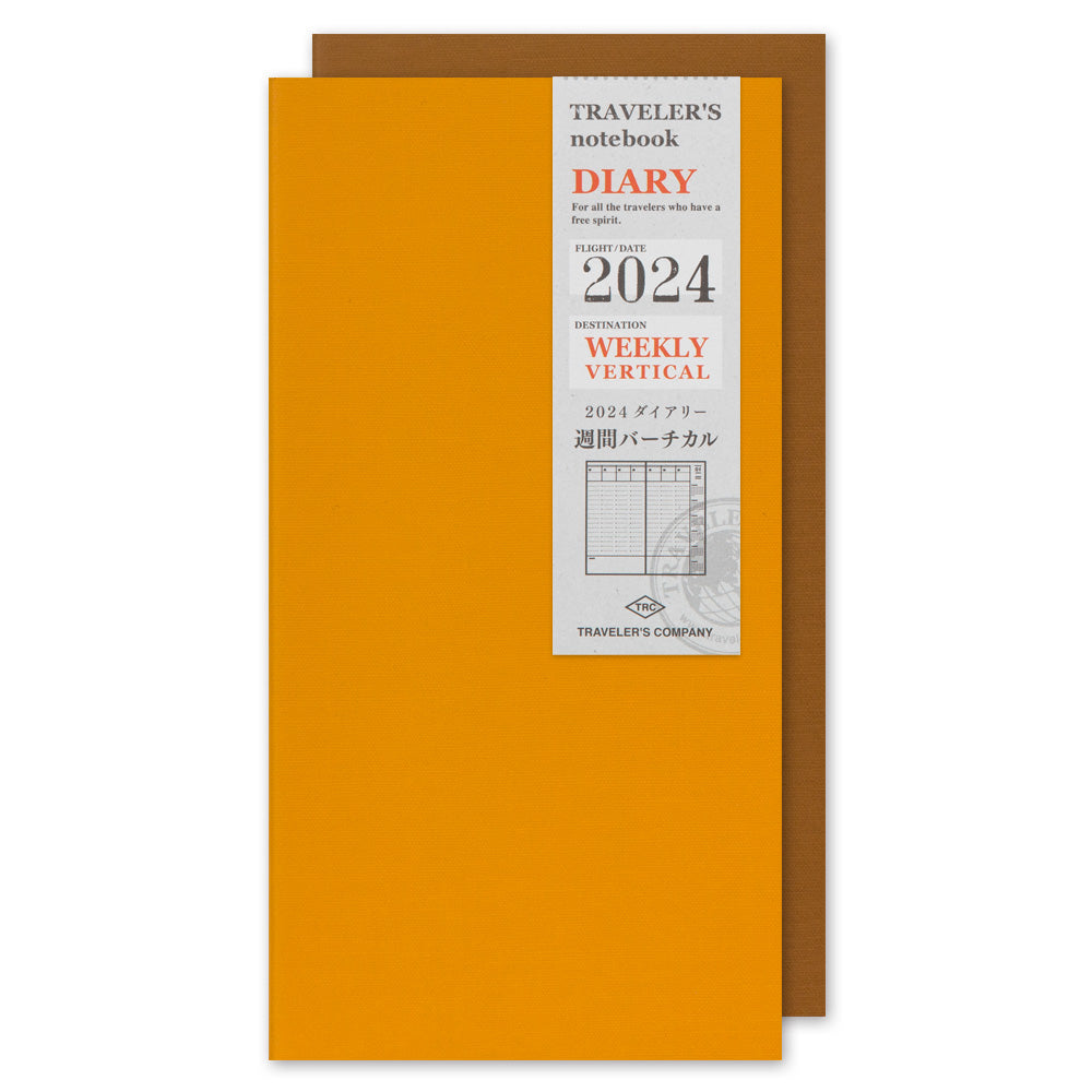 Traveler's Notebook 2024 Weekly Vertical Diary Refill, Regular Size