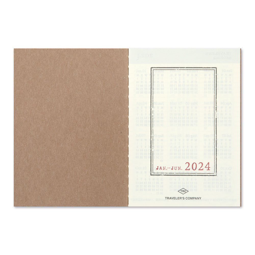 Traveler's Notebook 2024 Weekly Diary Refill, Passport Size