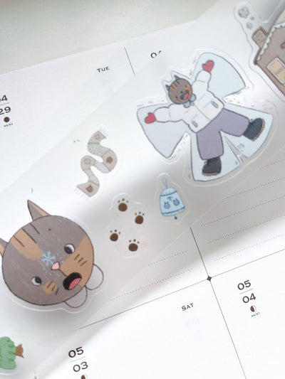 Kuboandlucy x Dana Ate Oatmeal All Four Seasons Kiss Cut Tape, Clear Matte