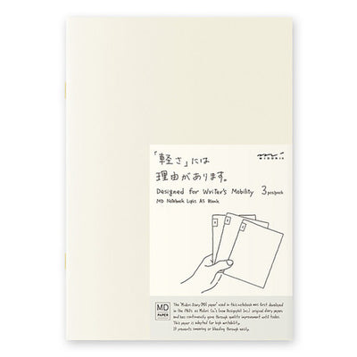 Midori MD Notebook Light 3 Pack | A5 | Blank