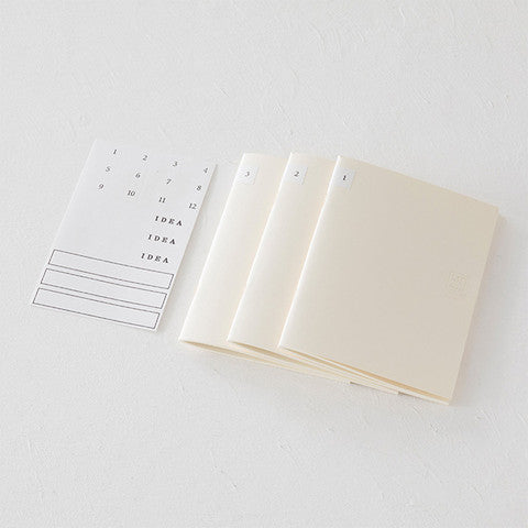 Midori MD Notebook Light 3 Pack | B6 Slim | Blank