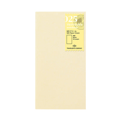 Traveler's Notebook Regular Refill 025, Cream Blank