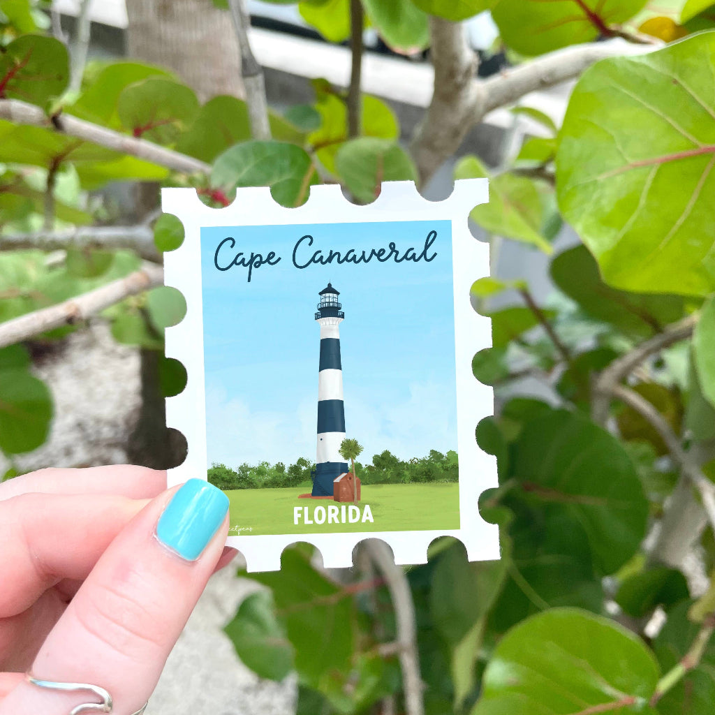 Cape Canaveral Lighthouse Stamp Sticker