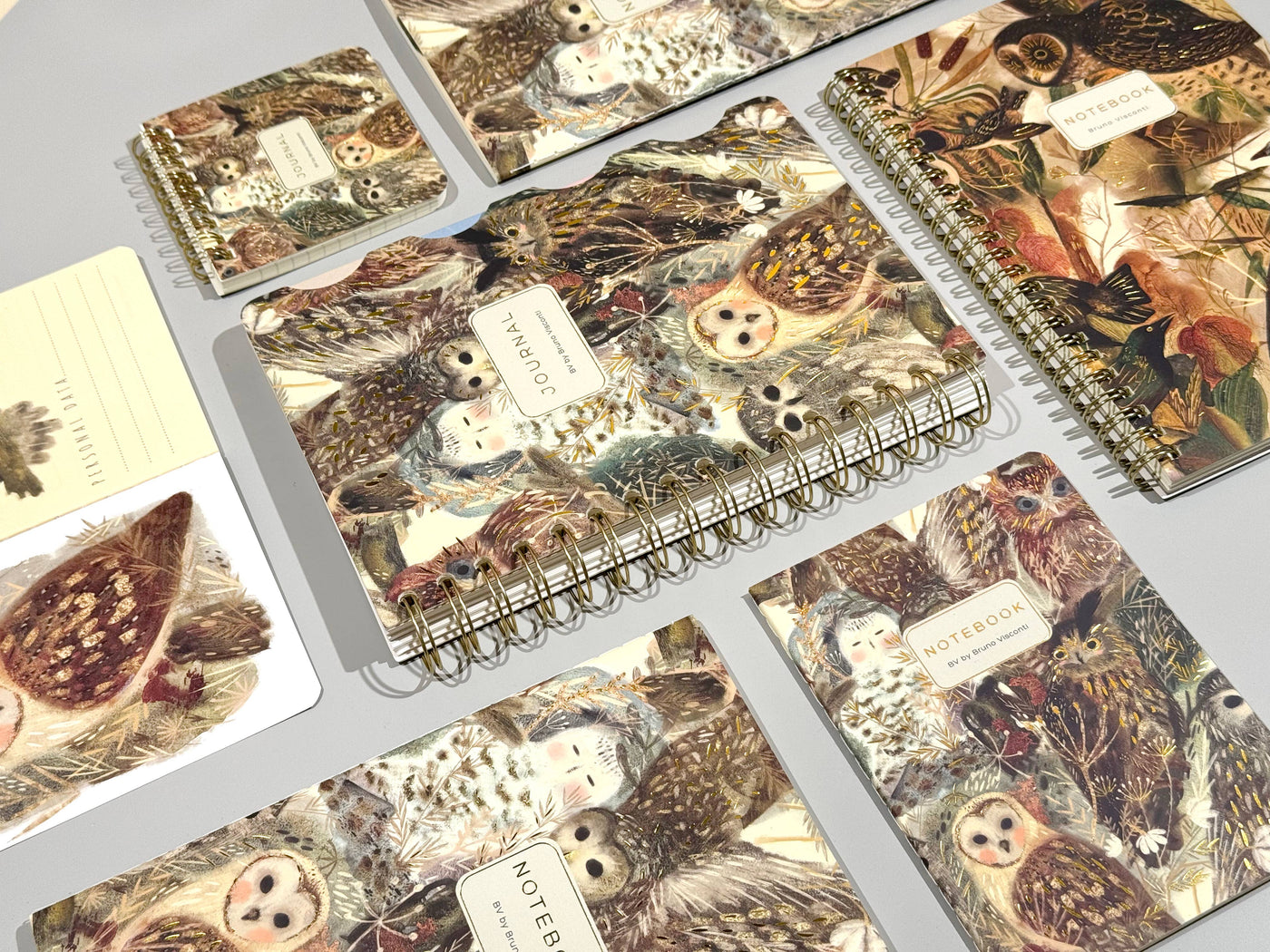 Lined Pocket Art Journal, Owls