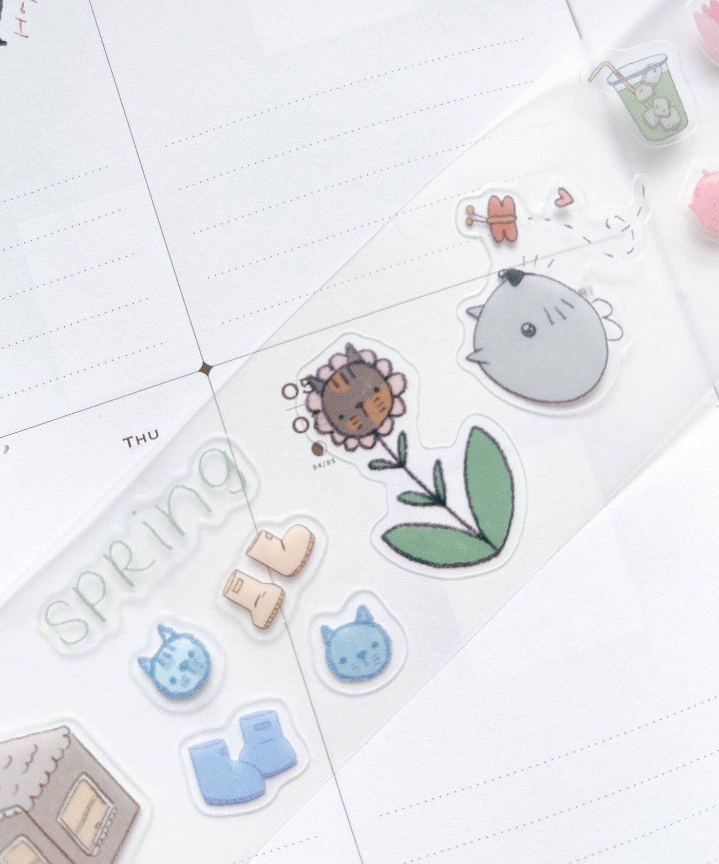 Kuboandlucy x Dana Ate Oatmeal All Four Seasons Kiss Cut Tape, Clear Matte