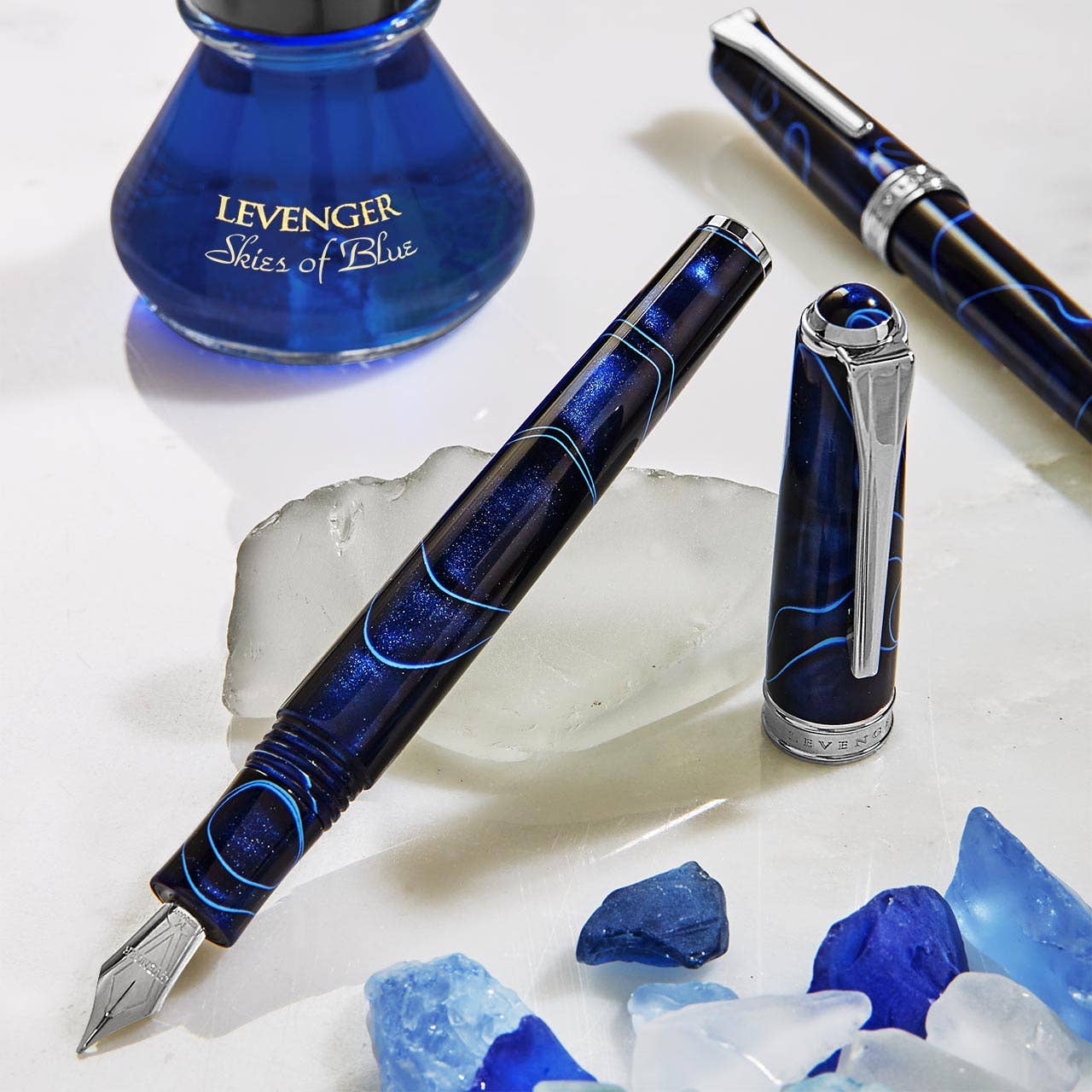 Levenger True Writer Classic Midnight Spark Fountain Pen