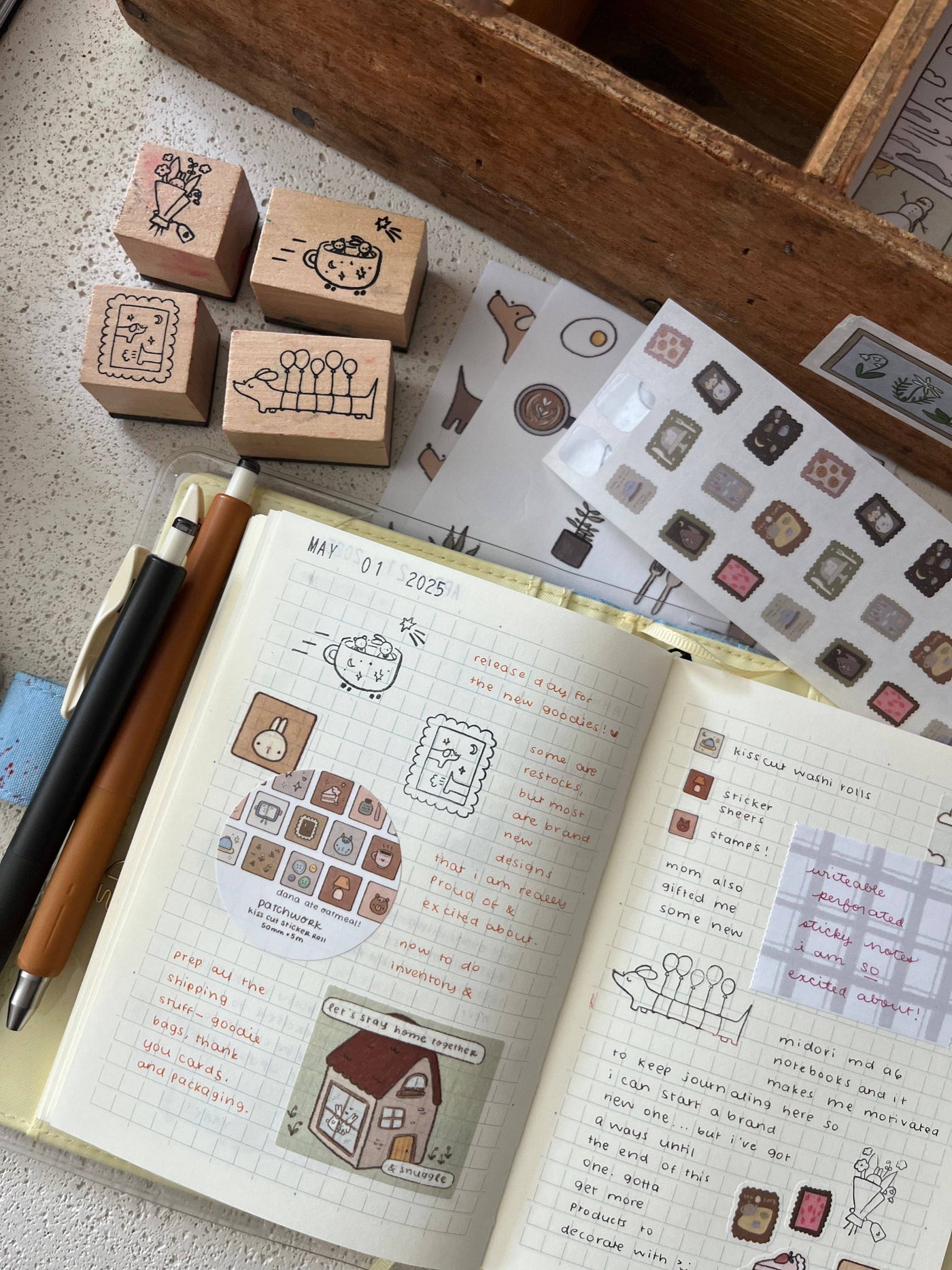 Dana Ate Oatmeal! Balloonie Wooden Stamp