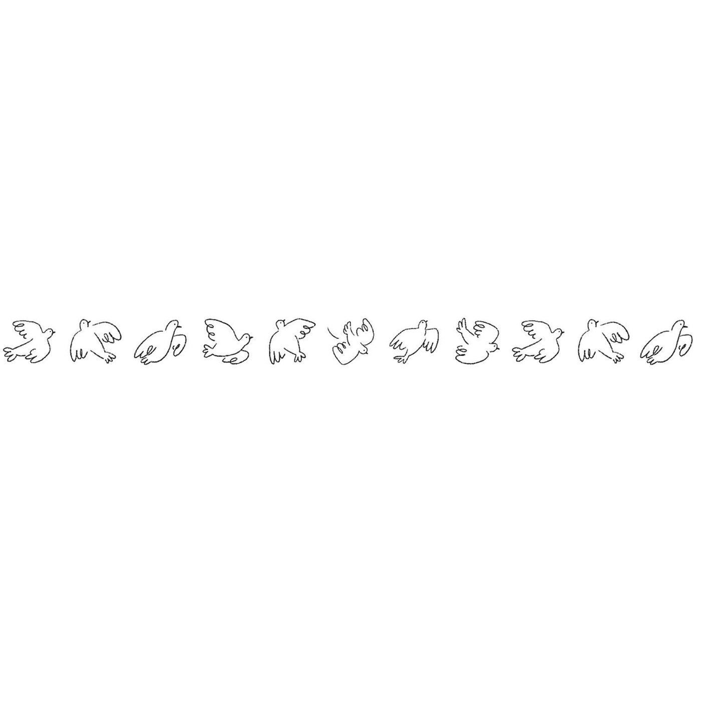 Cinta adhesiva decorativa Plus, monocromática - Aves