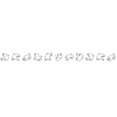 Cinta adhesiva decorativa Plus, monocromática - Aves