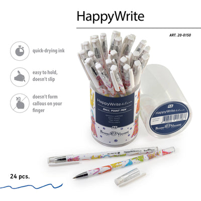 HappyWrite Ballpoint Pen, 0.5mm, Bright Cats