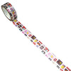 SEAL-DO Shinzi Katoh Kirapika Washi Tape, 15mm - Bird Stamps