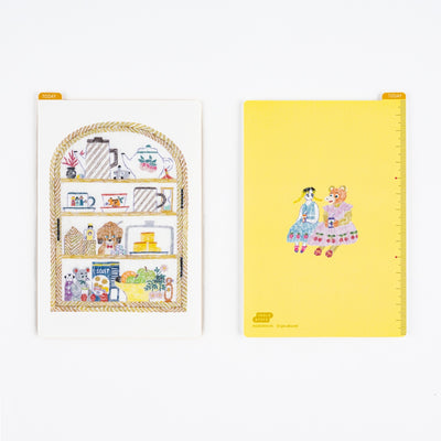 Hobonichi Techo 2026 Pencil Board, A6 - Iyo Okumi: Happy Tea Teapot Shelf