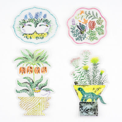 Hobonichi Techo 2026 Transparent Embroidery Sticker Set - Iyo Okumi: My Garden