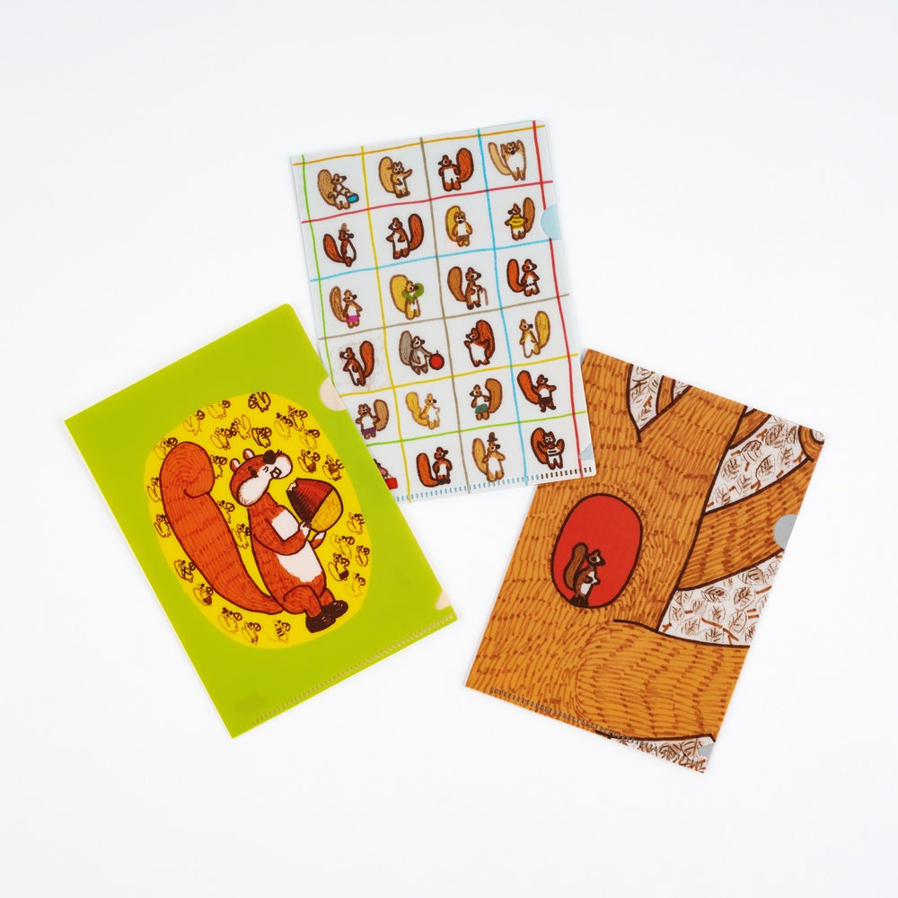 Hobonichi Techo 2026 3 Folder Set, A6 - 100% ORANGE: Squirrel’s Moving Day