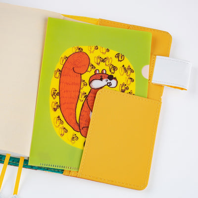 Hobonichi Techo 2026 3 Folder Set, A6 - 100% ORANGE: Squirrel’s Moving Day