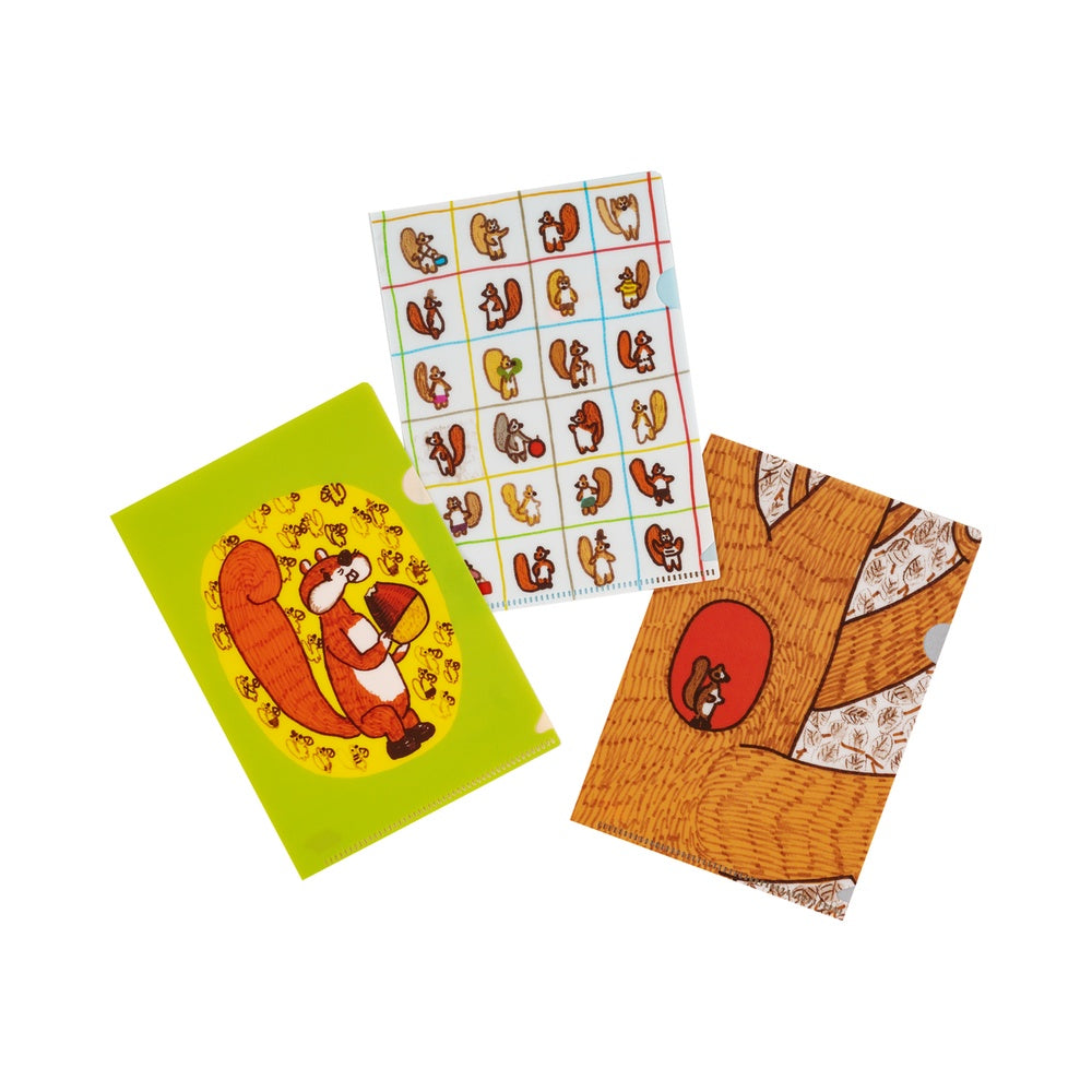 Hobonichi Techo 2026 3 Folder Set, A6 - 100% ORANGE: Squirrel’s Moving Day
