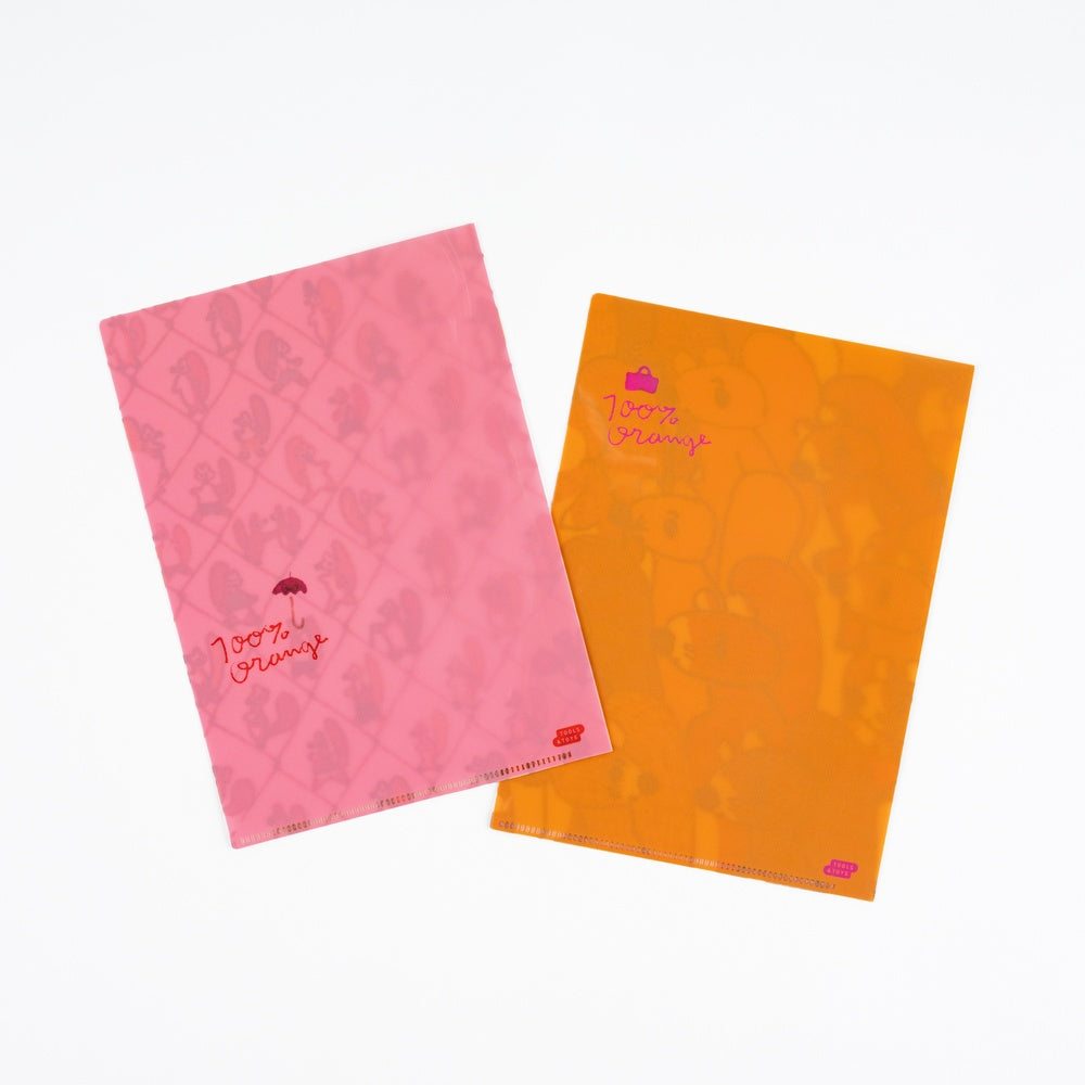 Hobonichi Techo 2026 2 Folder Set, A5 - 100% ORANGE: Squirrel Squadron