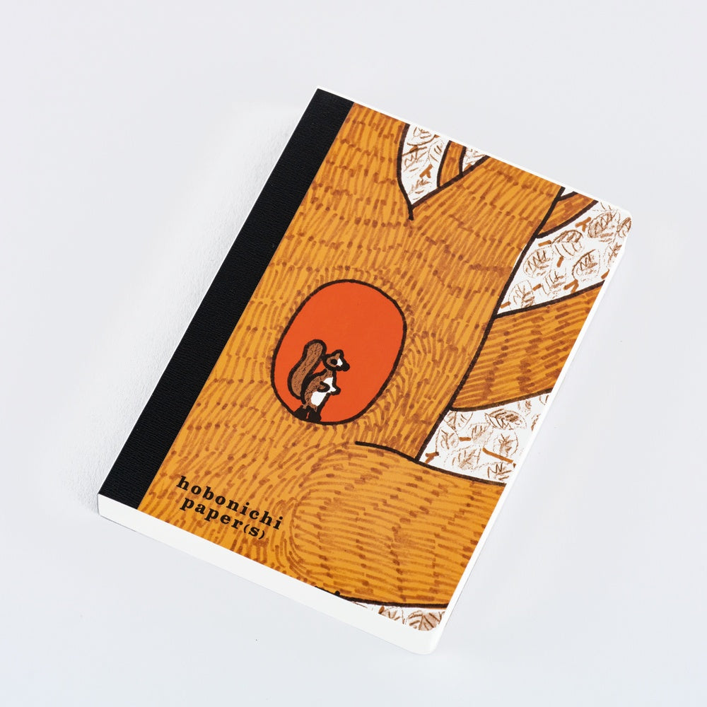 Hobonichi Paper(s) Notebook, A6 - 100%ORANGE: Squirrel Appears