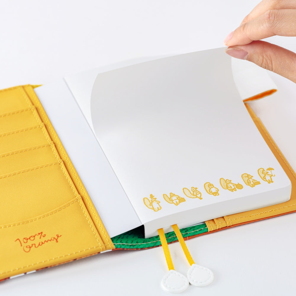 Hobonichi Paper(s) Notebook, A6 - 100%ORANGE: Squirrel Appears