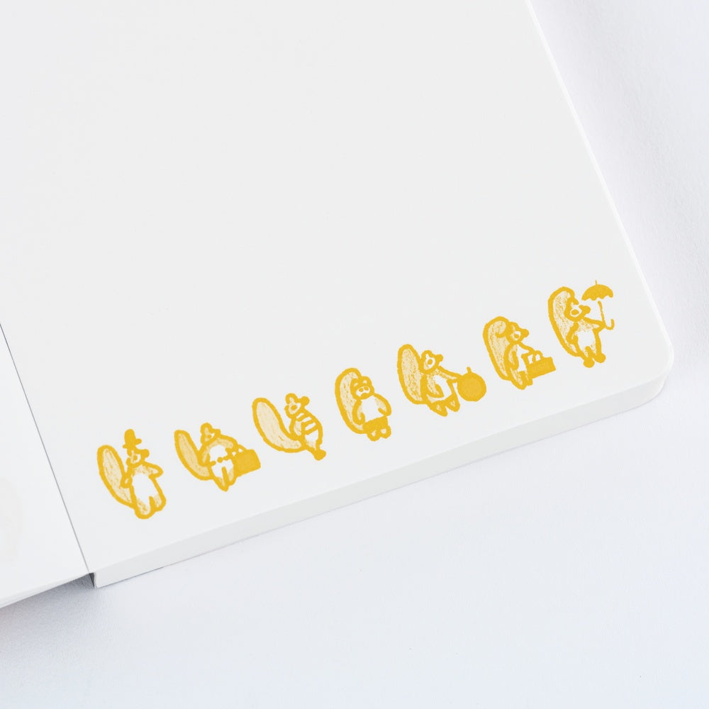Hobonichi Paper(s) Notebook, A6 - 100%ORANGE: Squirrel Appears