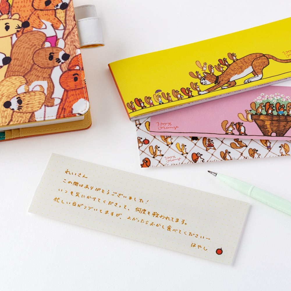 Hobonichi Techo 2026 Letter Set - 100% ORANGE: Squirrel’s Moving Day
