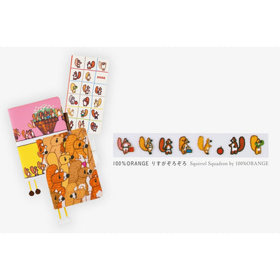 Plus x Hobonichi Deco Rush Tape - Squirrel Squadron by 100%ORANGE