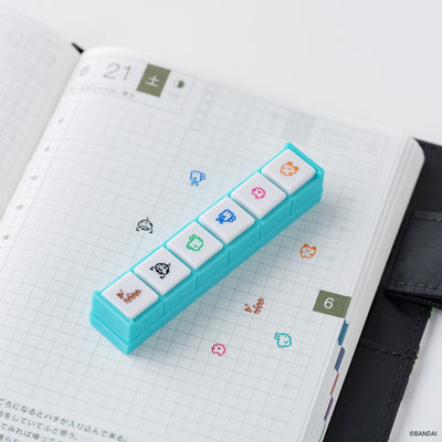 Hobonichi Techo 2026 Kodomo no Kao Pochitto6 Push Button Stamp - Tamagotchi