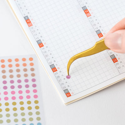 Hobonichi Techo 2026 TSUKI no IRO Transparent Dot Stickers - 3.5mm