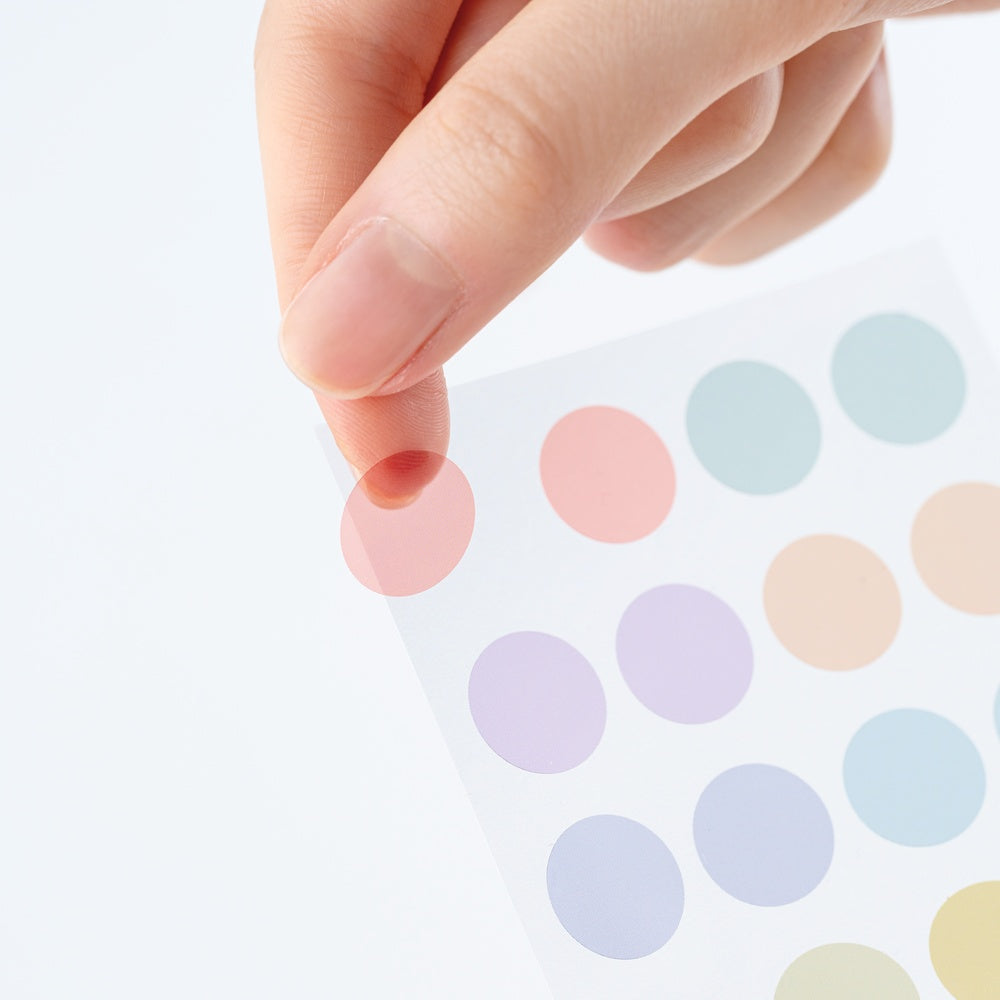 Hobonichi Techo 2026 TSUKI no IRO Transparent Dot Stickers - 15mm