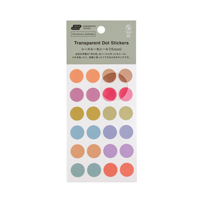 Hobonichi Techo 2026 TSUKI no IRO Transparent Dot Stickers - 15mm