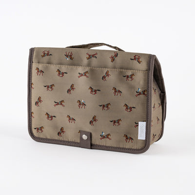 Hobonichi Techo 2026 Accessories Pouch, Stappo - Bow & Tie: Galloping Horses