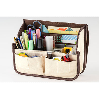 Hobonichi Accessories Pouch, Stappo - Canvas: Ivory Brown