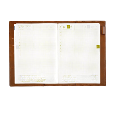 Funda para cuaderno Hobonichi Techo 2025 Cousin, A5 - Cuero: tenso (marrón)