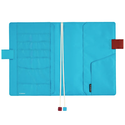 Couverture de livre Hobonichi Life, grande, couverture bleu clair/noir | EN MAGASIN UNIQUEMENT