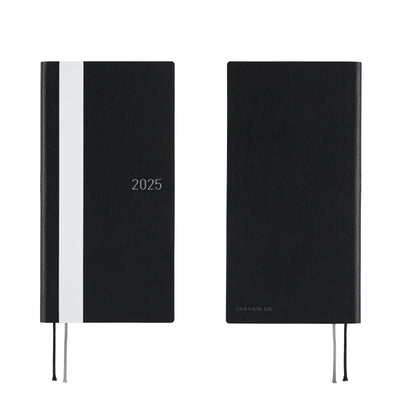 Hobonichi Techo 2025 Weeks - White Line: Black (English)