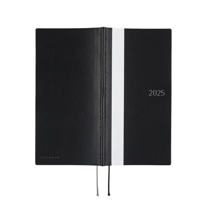 Semanas de Hobonichi Techo 2025 - Línea Blanca: Negro (Inglés)