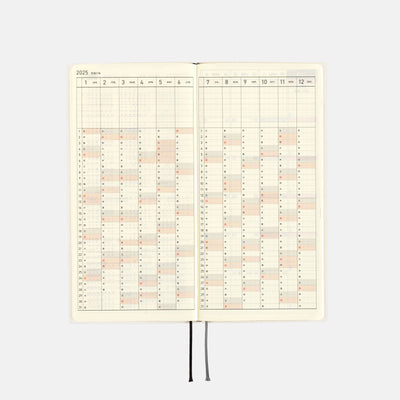 Hobonichi Techo 2025 Weeks - White Line: Ivory (English)