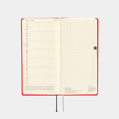 Hobonichi Techo 2025 Weeks - Colors: Chili Pepper (English)