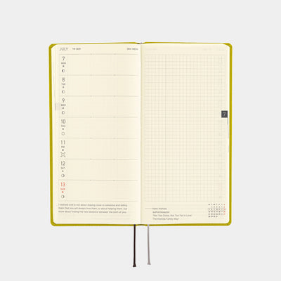 Semanas de Hobonichi Techo 2025 - Colores: Pistacho (Español)